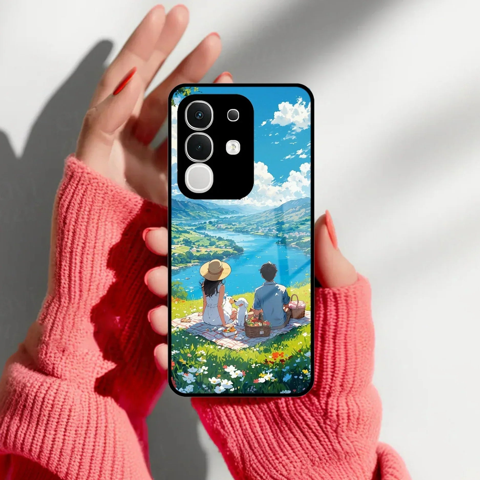 Lakeside Whimsy Glass Case Cover For Vivo - ShopOnCliQ