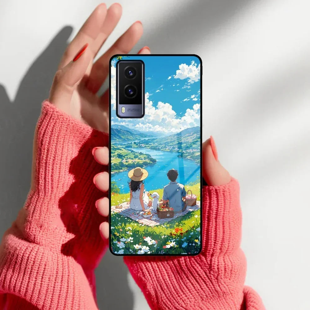 Lakeside Whimsy Glass Case Cover For Vivo - ShopOnCliQ