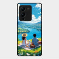 Lakeside Whimsy Glass Case Cover For Vivo V25 Pro 5G