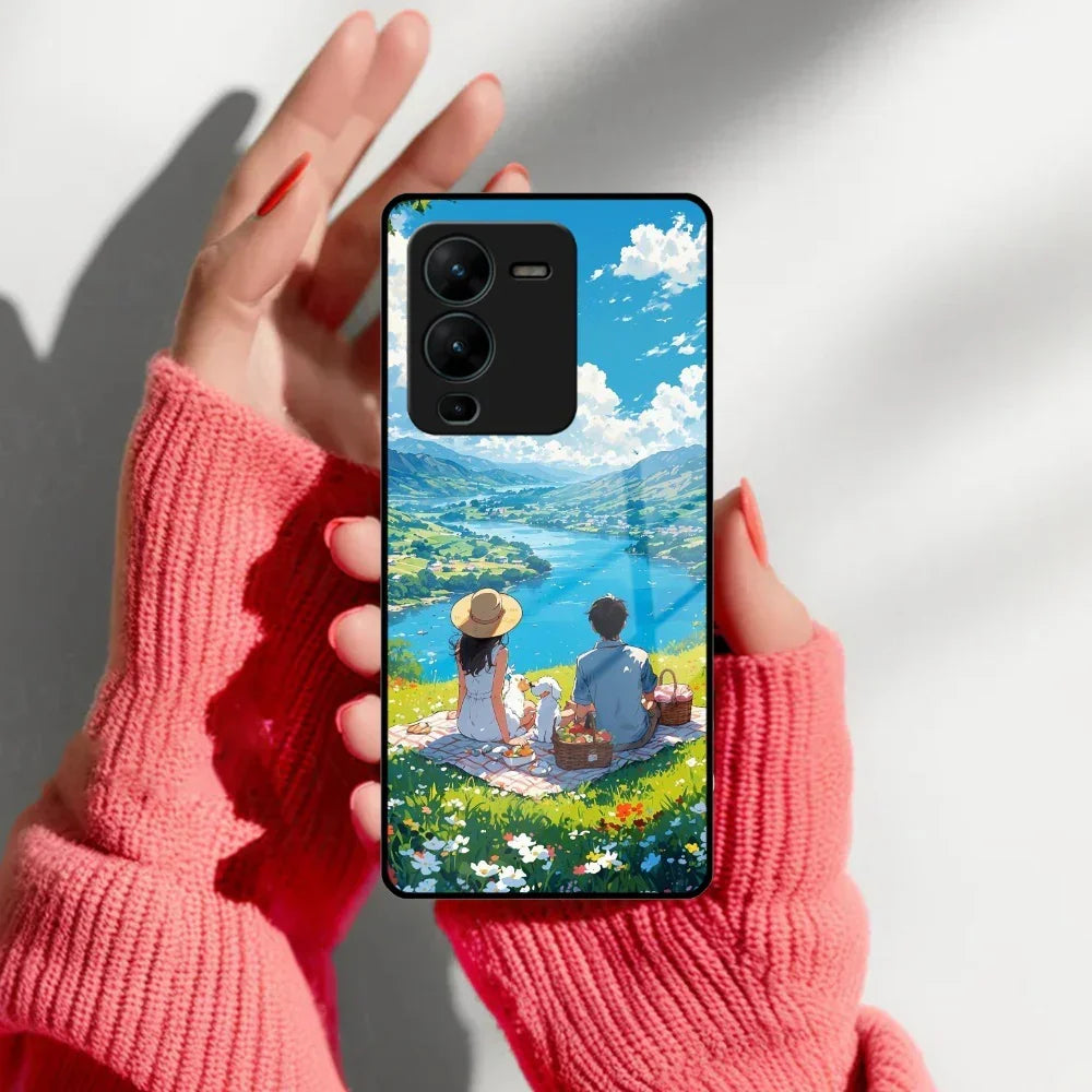 Lakeside Whimsy Glass Case Cover For Vivo - ShopOnCliQ