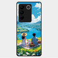 Lakeside Whimsy Glass Case Cover For Vivo V27 5G