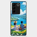 Lakeside Whimsy Glass Case Cover For Vivo V27 Pro 5G