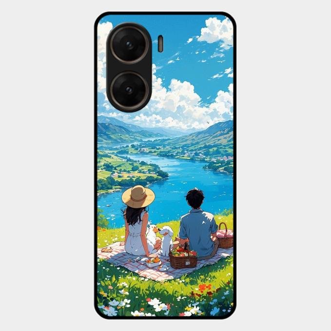 Lakeside Whimsy Glass Case Cover For Vivo V29E 5G