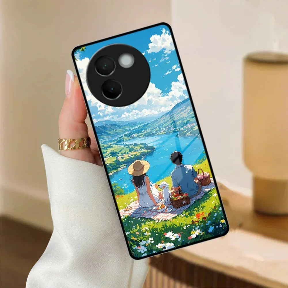 Lakeside Whimsy Glass Case Cover For Vivo - ShopOnCliQ