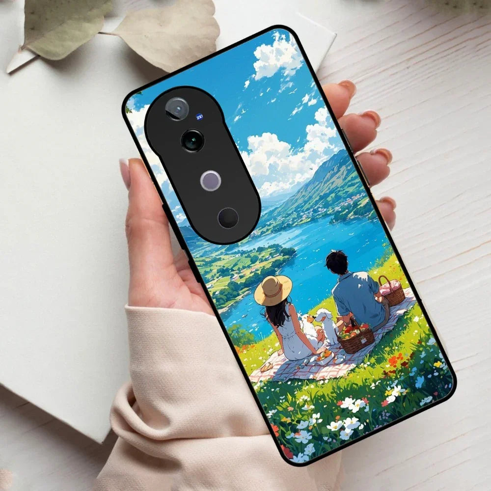 Lakeside Whimsy Glass Case Cover For Vivo - ShopOnCliQ