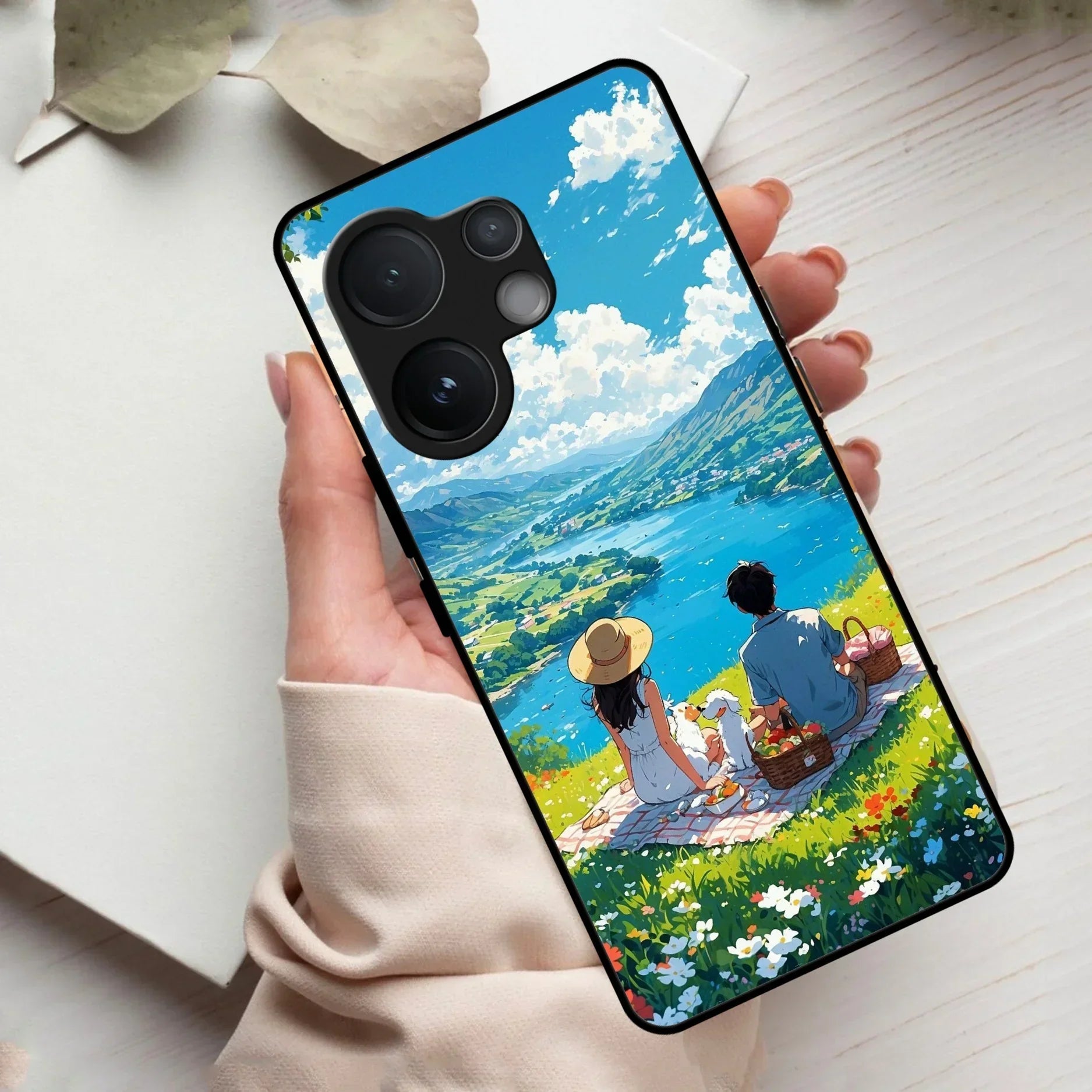 Lakeside Whimsy Glass Case Cover For Vivo - ShopOnCliQ