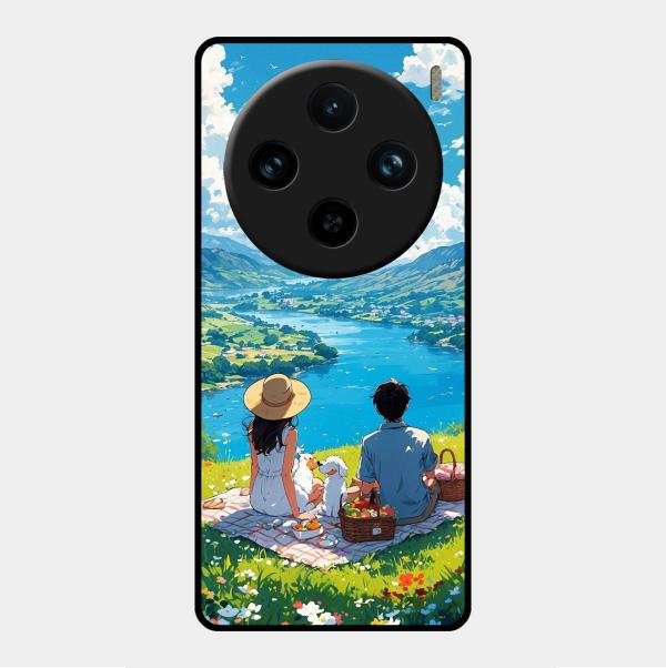 Lakeside Whimsy Glass Case Cover For Vivo X100 Pro 5G