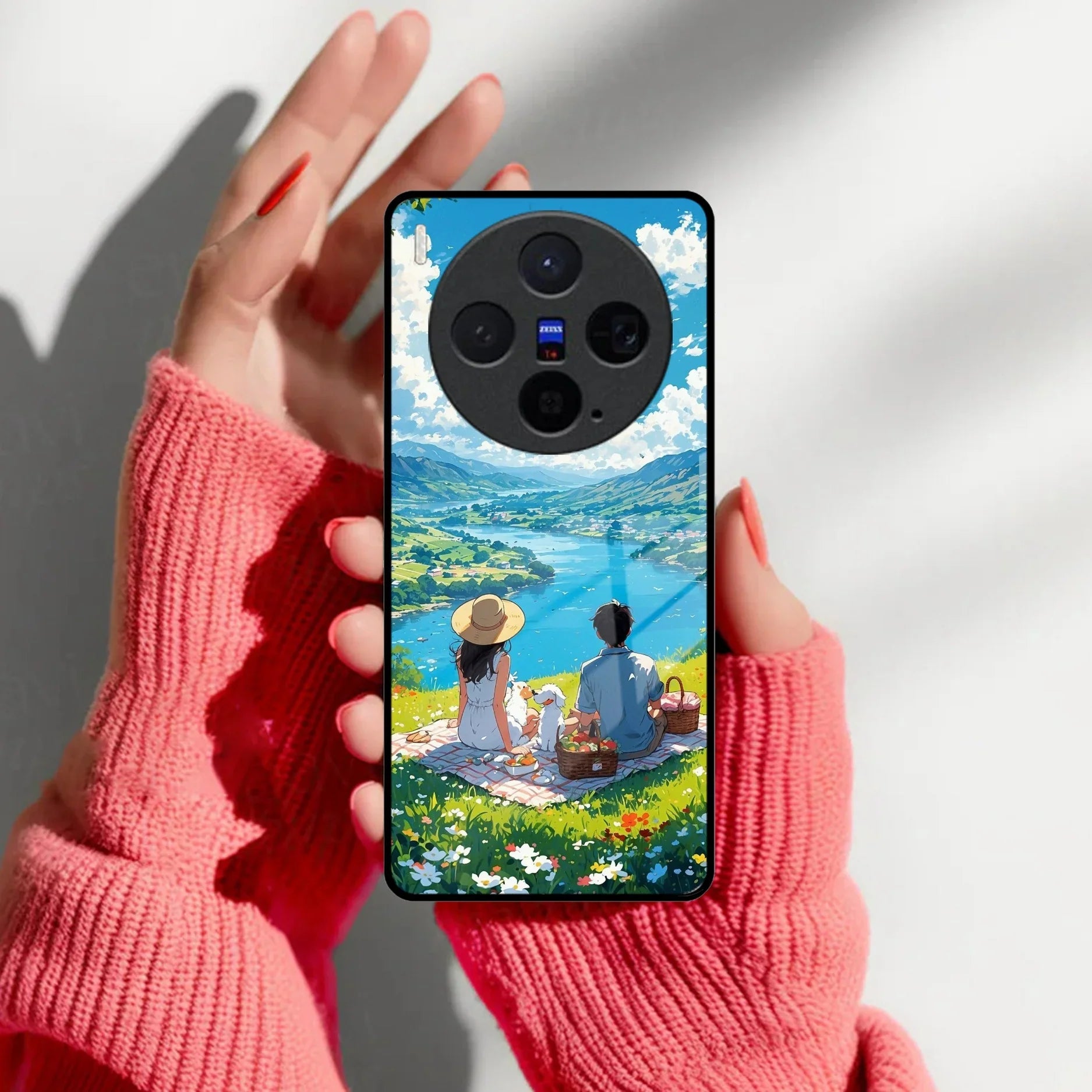 Lakeside Whimsy Glass Case Cover For Vivo