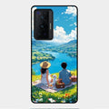 Lakeside Whimsy Glass Case Cover For Vivo X70 Pro 5G
