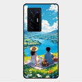 Lakeside Whimsy Glass Case Cover For Vivo X70 Pro Plus 5G