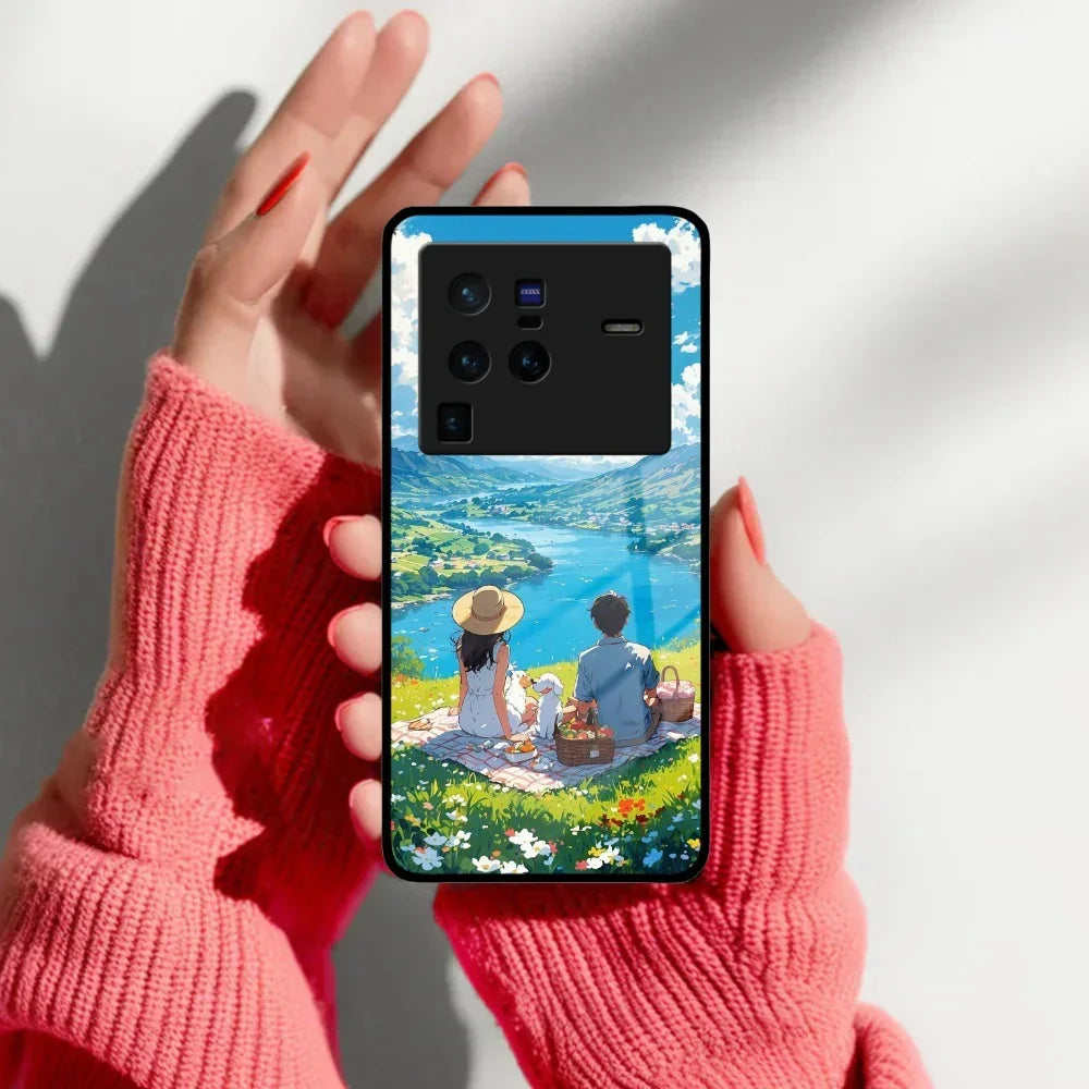 Lakeside Whimsy Glass Case Cover For Vivo - ShopOnCliQ