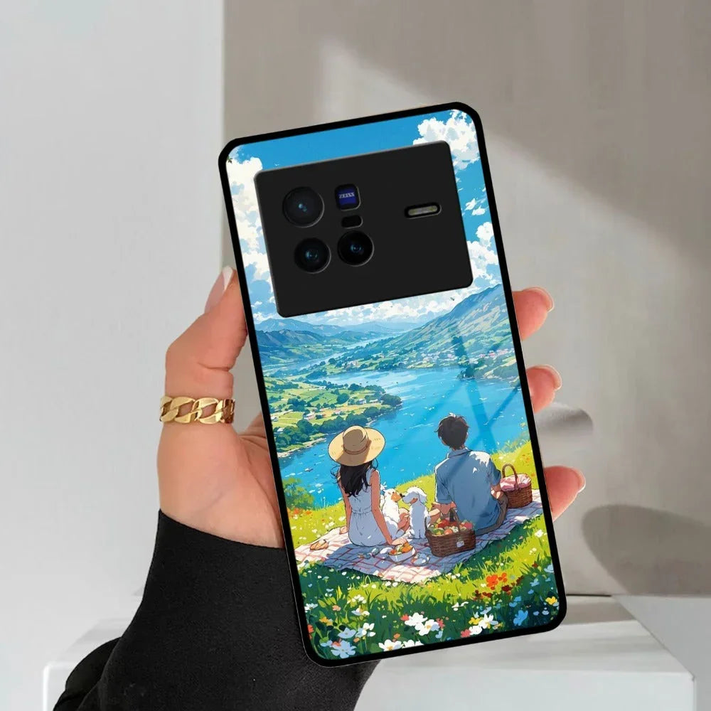 Lakeside Whimsy Glass Case Cover For iQOO - ShopOnCliQ