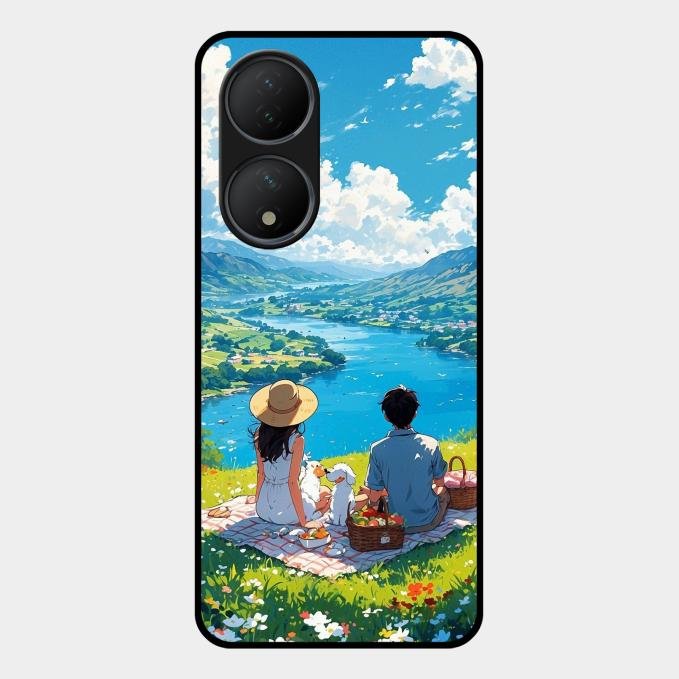 Lakeside Whimsy Glass Case Cover For Vivo Y100 5G