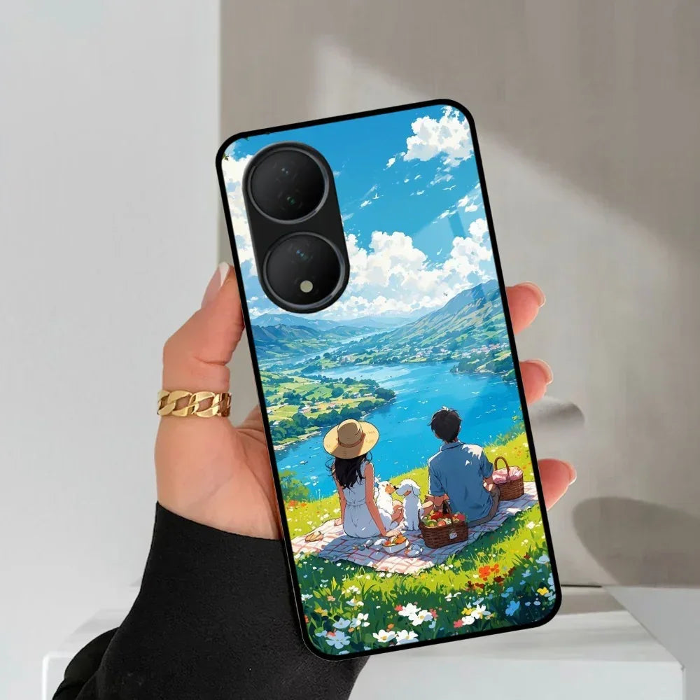 Lakeside Whimsy Glass Case Cover For Vivo - ShopOnCliQ