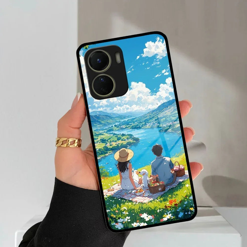 Lakeside Whimsy Glass Case Cover For Vivo - ShopOnCliQ