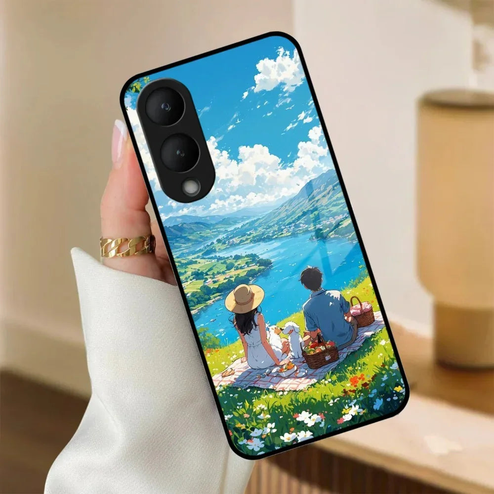 Lakeside Whimsy Glass Case Cover For Vivo - ShopOnCliQ