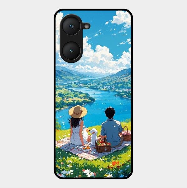 Lakeside Whimsy Glass Case Cover For Vivo Y18I