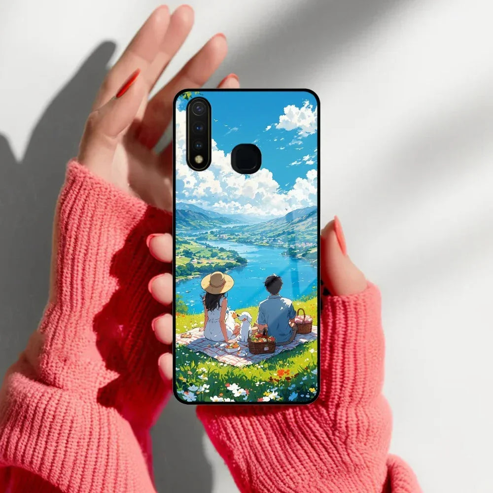 Lakeside Whimsy Glass Case Cover For Vivo - ShopOnCliQ