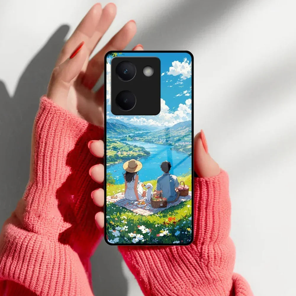Lakeside Whimsy Glass Case Cover For Vivo - ShopOnCliQ