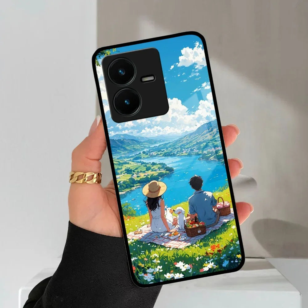 Lakeside Whimsy Glass Case Cover For Vivo - ShopOnCliQ