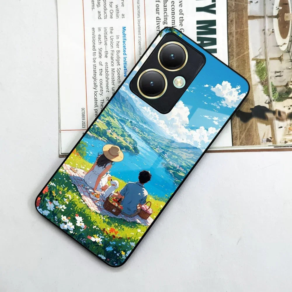Lakeside Whimsy Glass Case Cover For Vivo - ShopOnCliQ