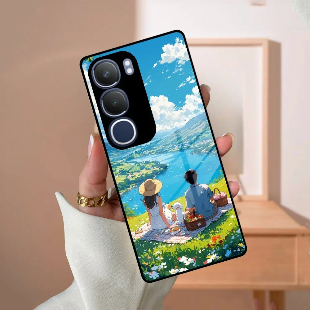 Lakeside Whimsy Glass Case Cover For Vivo - ShopOnCliQ