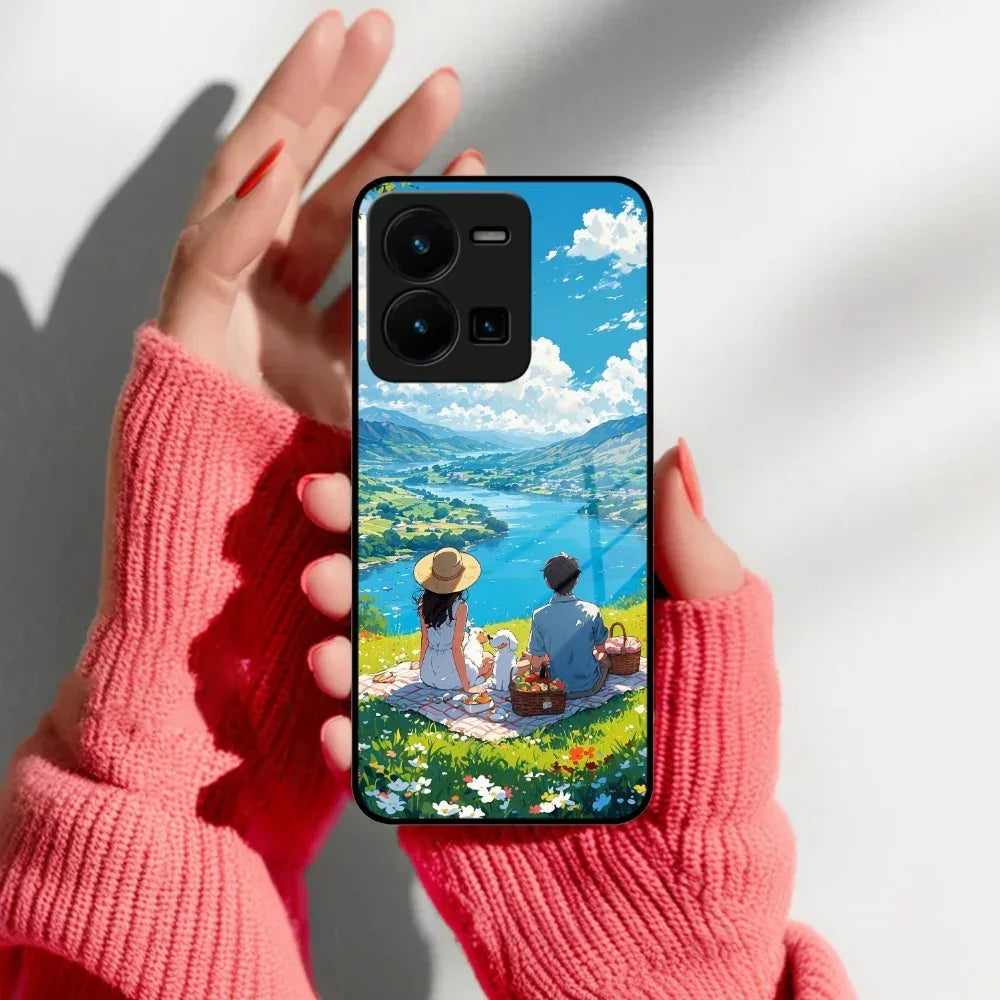 Lakeside Whimsy Glass Case Cover For Vivo - ShopOnCliQ