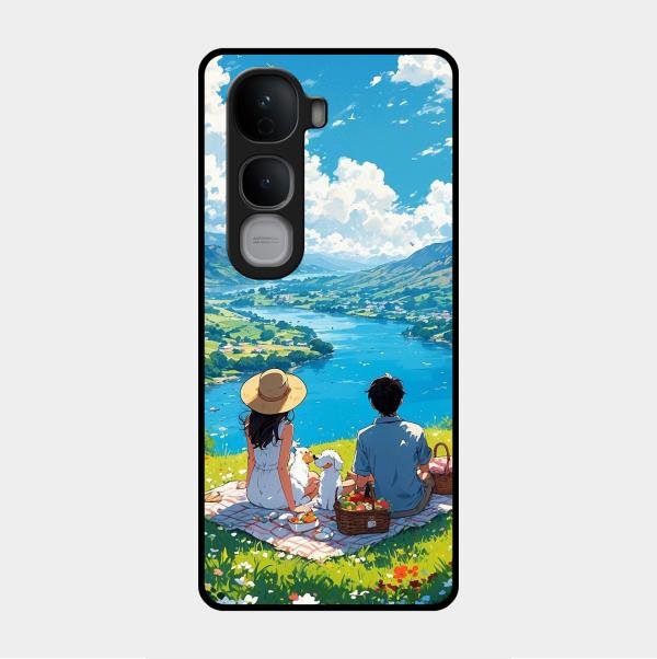 Lakeside Whimsy Glass Case Cover For Vivo Y400 Pro 5G