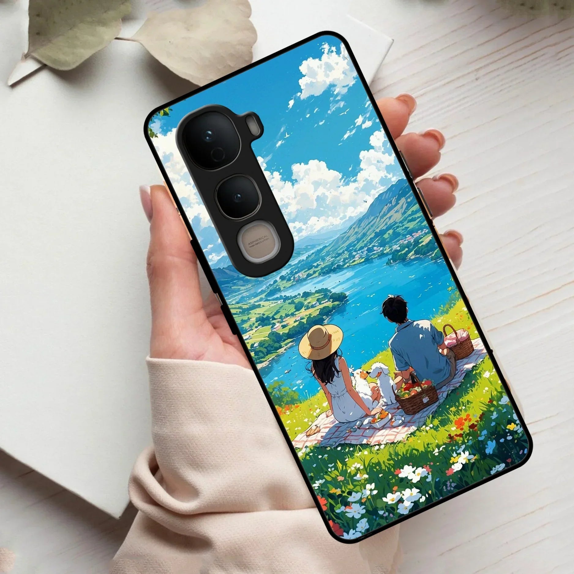 Lakeside Whimsy Glass Case Cover For Vivo - ShopOnCliQ