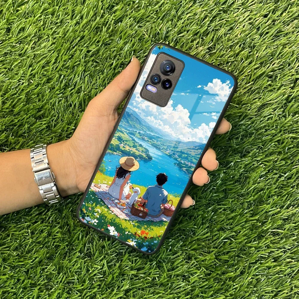 Lakeside Whimsy Glass Case Cover For Vivo - ShopOnCliQ