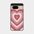 Latte Love Patter Glass Case Cover - Brown For Google Pixel 8 5G