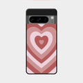 Latte Love Patter Glass Case Cover - Brown For Google Pixel 8 Pro 5G