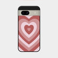 Latte Love Patter Glass Case Cover - Brown For Google Pixel 8A 5G