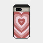 Latte Love Patter Glass Case Cover - Brown For Google Pixel 8A 5G