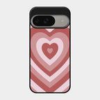 Latte Love Patter Glass Case Cover - Brown For Google Pixel 9 5G