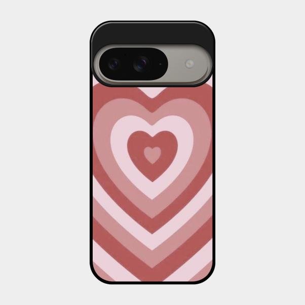 Latte Love Patter Glass Case Cover - Brown For Google Pixel 9 5G