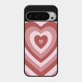 Latte Love Patter Glass Case Cover - Brown For Google Pixel 9 Pro Xl