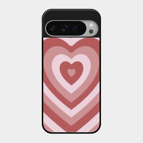Latte Love Patter Glass Case Cover - Brown For Google Pixel 9 Pro Xl