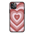 Latte Love Patter Glass Case Cover - Brown For iPhone 11 Pro