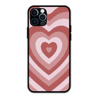 Latte Love Patter Glass Case Cover - Brown For iPhone 12 Pro Max