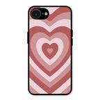 Latte Love Patter Glass Case Cover - Brown For iPhone 17e