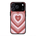 Latte Love Patter Glass Case Cover - Brown For iPhone 17 Pro Max