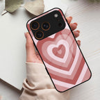 Latte Love Patter Glass Case Cover - Brown For iPhone 17 Pro Max