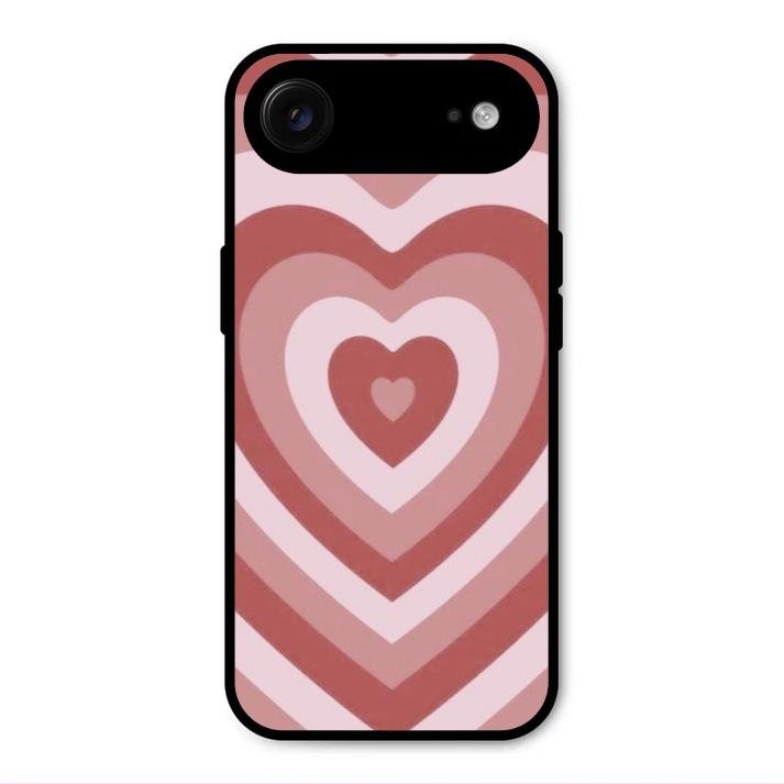 Latte Love Patter Glass Case Cover - Brown For iPhone Air