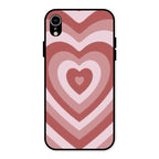 Latte Love Patter Glass Case Cover - Brown For iPhone XR