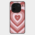 Latte Love Patter Glass Case Cover - Brown For Iqoo 12 5G