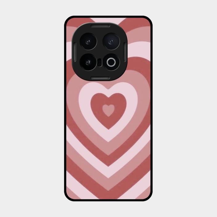 Latte Love Patter Glass Case Cover - Brown For Iqoo 13 5G