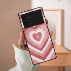 Latte Love Patter Glass Case Cover - Brown For Vivo - ShopOnCliQ