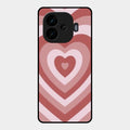 Latte Love Patter Glass Case Cover - Brown For Iqoo Neo 10R 5G