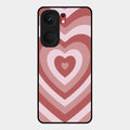 Latte Love Patter Glass Case Cover - Brown For Iqoo Neo 9 Pro 5G